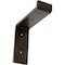 Ekena Millwork Steel Truss Shelf Bracket, Antiqued Pale Gold 2"W x 6"D x 6 1/4"H BKTM02X06X06TSAPG - alternate 1